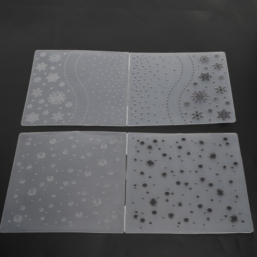 DIY Craft Essential: 2Pcs Plastic Embossing Folders for Cards 2