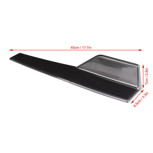 Upgrade Car Style Glossy Black 17.7x3.3in Side Winglet Diffuser Set 2