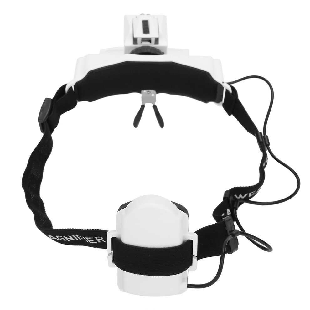 Light 5X Led Magnifier Head-Mounted For Reading Embroidery & Tattoos