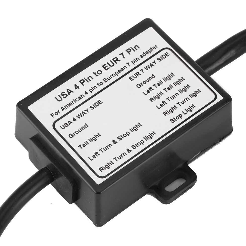 Plug-And-Play 4-Pin To 7-Pin Converter For Us To Eu Trailer Connectors Light 8401329556155