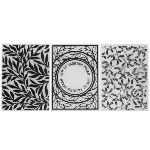 3Piece Plastic Embossing Folders for Card Making & Scrapbooking, 14.6x10.3cm 1