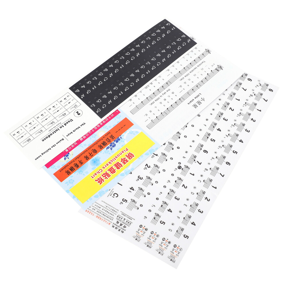 Transparent Pvc Piano Key Stickers For 37/49/54/61/88 Keys 5091329562596