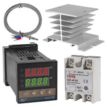 PID-Temperature Controller -C100 Thermostat Kit High Voltage 100ACV to 240ACV+SSR Relay 40DA+ K Pro