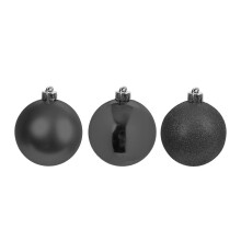 (Pack Of 10, Warm Grey) Kaemingk Plain Shatterproof Baubles (Pack Of 10)