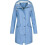 (Blue,M)Women Solid Rain Jacket Outdoor Plus Size Waterproof Hooded Raincoat Windproof-yky 1