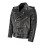 (XL)Men's Black Leather Biker Jacket well 2