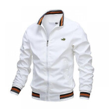 (S, White) 2023 Bomber Jacket New Jacket Men Spring Men's Fitness Sweatshirts Unisex Zipper JacketHip Hop Jackets Man Streetwear veste