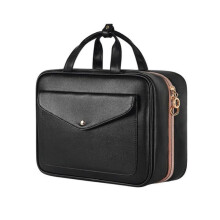 (Black) Travel Toiletry Bag with Hanging Hook Waterproof Makeup Cosmetic Bag Toiletries Organizer for Women Girl Leather Storage  Sky Blue