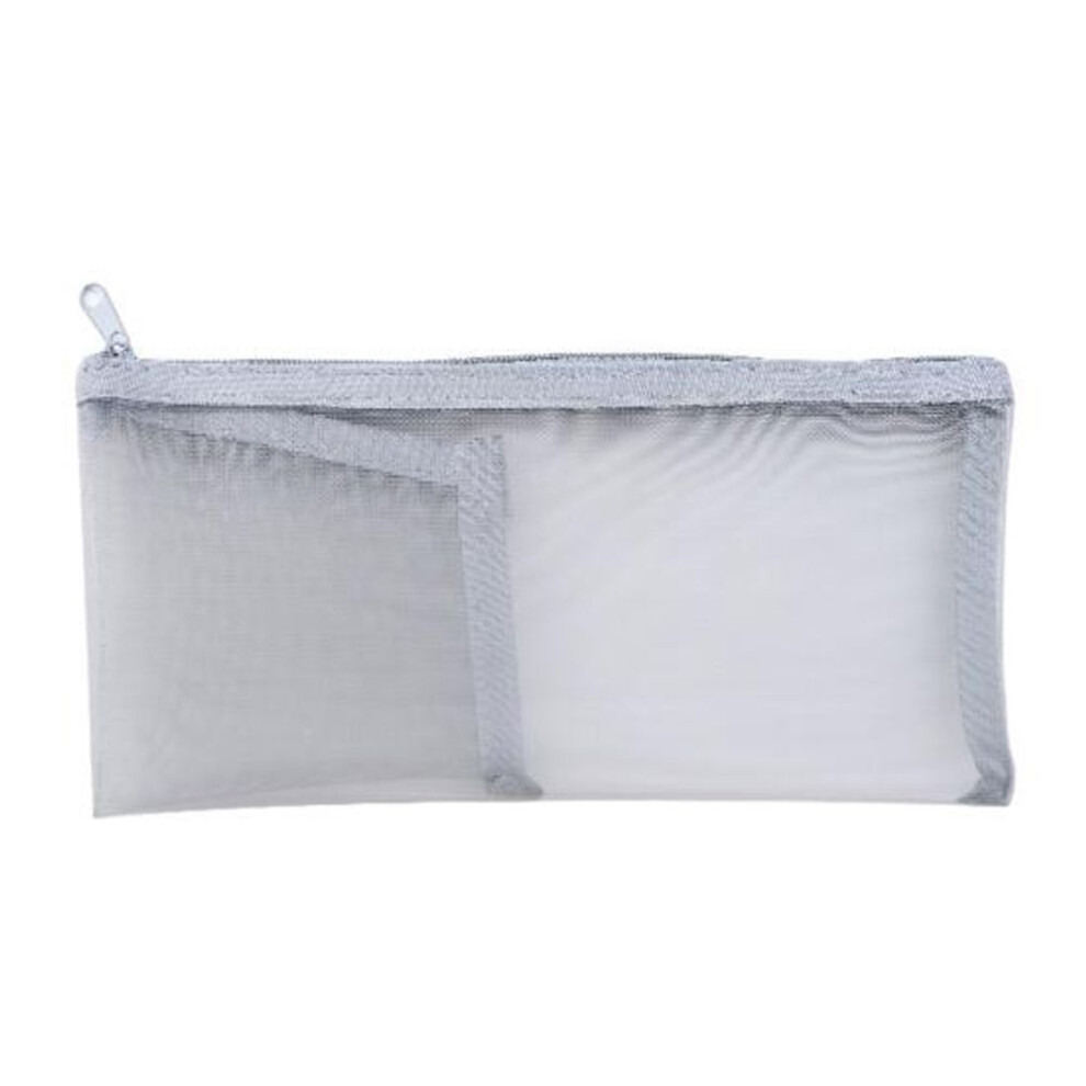 Clear Mesh Pencil Pouch Nylon Mesh Makeup Bag With Zipper For Pens
