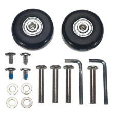 (45mmx18mm) Rubber Casters Replacement OD 45x18mm/70x24mm Suitcase Luggage Wheels Roller Bearing Hardware Repair Kit Heavy Duty