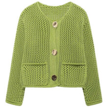 (M, olive green) Fashion Women Simple Solid Color Knitted Cropped Cardigan Long Sleeve Button Down Loose Fit Short Sweater Coat Outerwear  Burgundy S