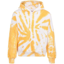 (11-12 Years,Tie Dye Mustard)Girls Boy Plain & Tie Dye Print Sweatshirt Pullover Hooded Jumper PE School Coat