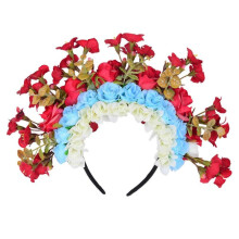 (Style 3) Colorful Flower Hairband for Photography Realistic Flower Headband for Girl Trend Model Show Wedding Party Jewelry