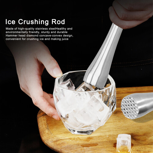 Durable Stainless Steel Cocktail Muddler Bar Fruit Mashers Ice Crusher DIY Tool 2