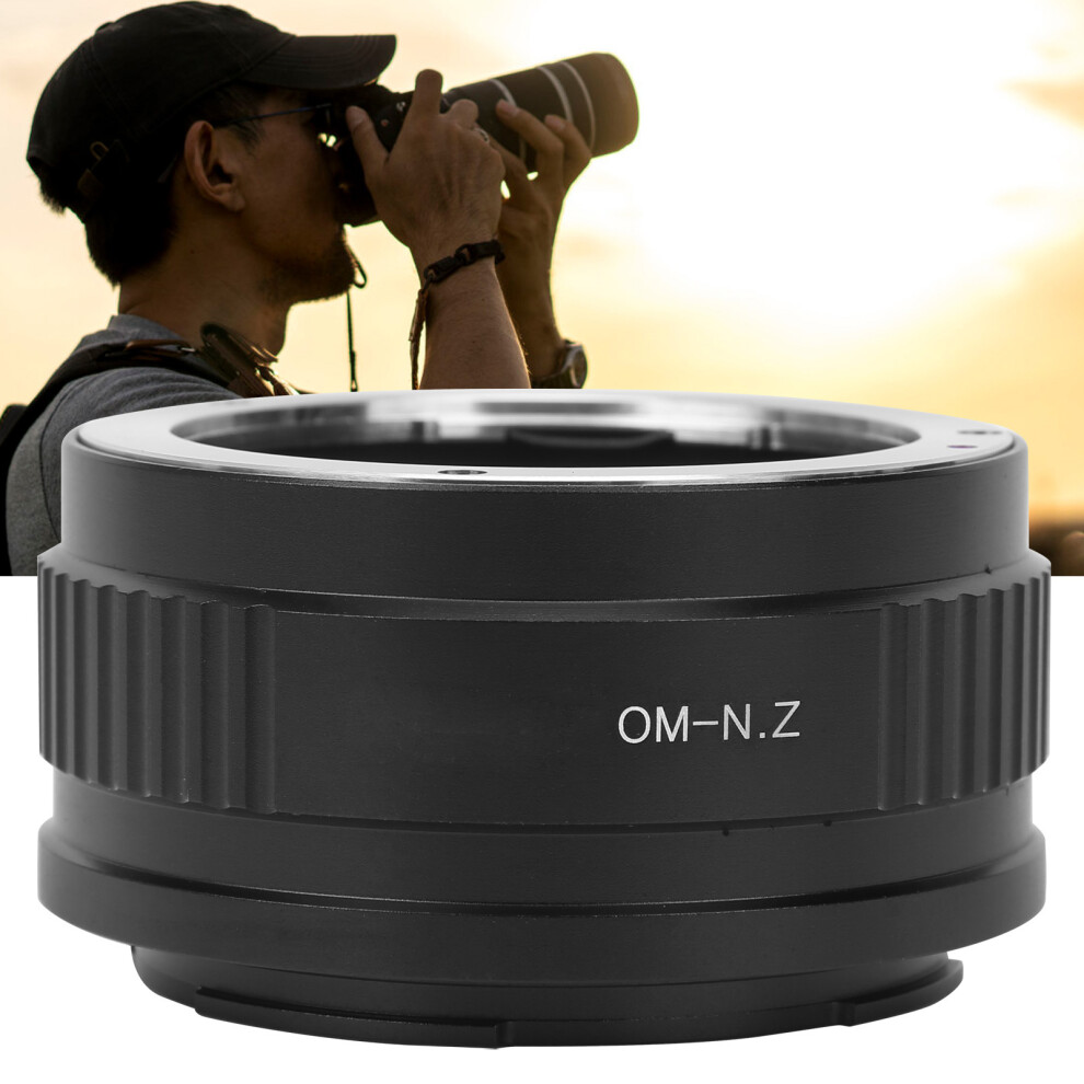 Omn.z Lens Adapter Ring For Olympus Om To Nikon Z Mount, Alloy, Black 8421329575550