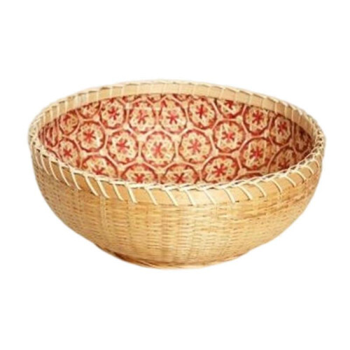 (L) Woven Bread Basket,Weaved Fruit Basket,Woven Tabletop Decorative Storage Bowl