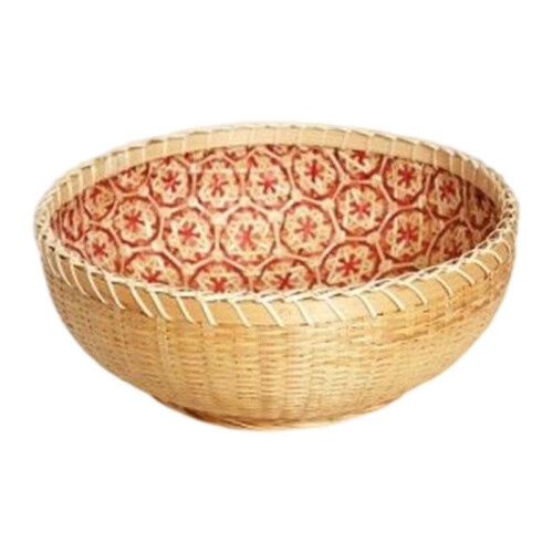 (L) Woven Bread Basket,Weaved Fruit Basket,Woven Tabletop Decorative Storage Bowl 1