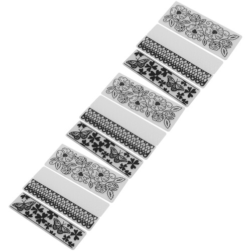 9Pcs Flower Plastic Embossing Folder Set for DIY Card Making 14-15cm
