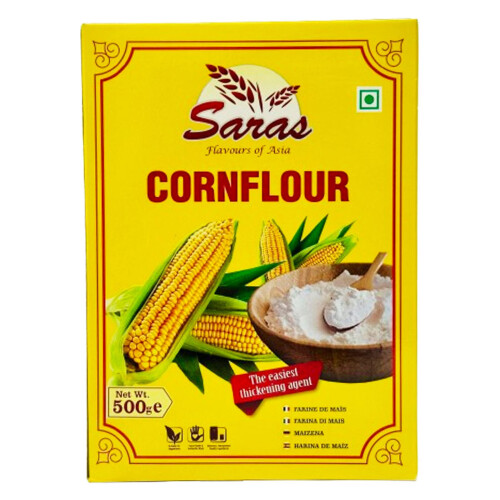 Saras Corn Flour 500g – Fine White Corn Starch for Cooking & Baking 1
