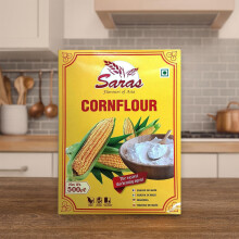 Saras Corn Flour 500g – Fine White Corn Starch for Cooking & Baking