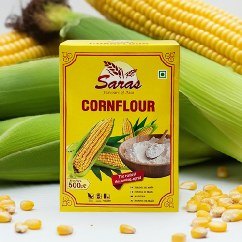 Saras Corn Flour 500g – Fine White Corn Starch for Cooking & Baking 2