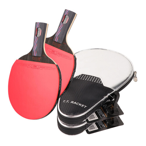 PingPong racket set, ITTFapproved rubber, carbon performance level/Pack of 2