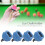 4pcs Rubber Cue Chalk Holders with Cord – Blue, 4x3.5x4cm 4
