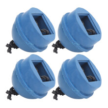 4pcs Rubber Cue Chalk Holders with Cord – Blue, 4x3.5x4cm