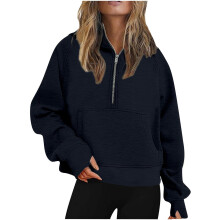 Hoodie Butterfly Half Zip Cropped Pullover Fleece Quarter Zip Hoodie Autumn