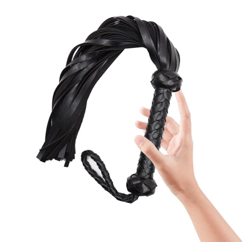 Artificial Leather Horse Riding Crop Whip, 23.4in for Training