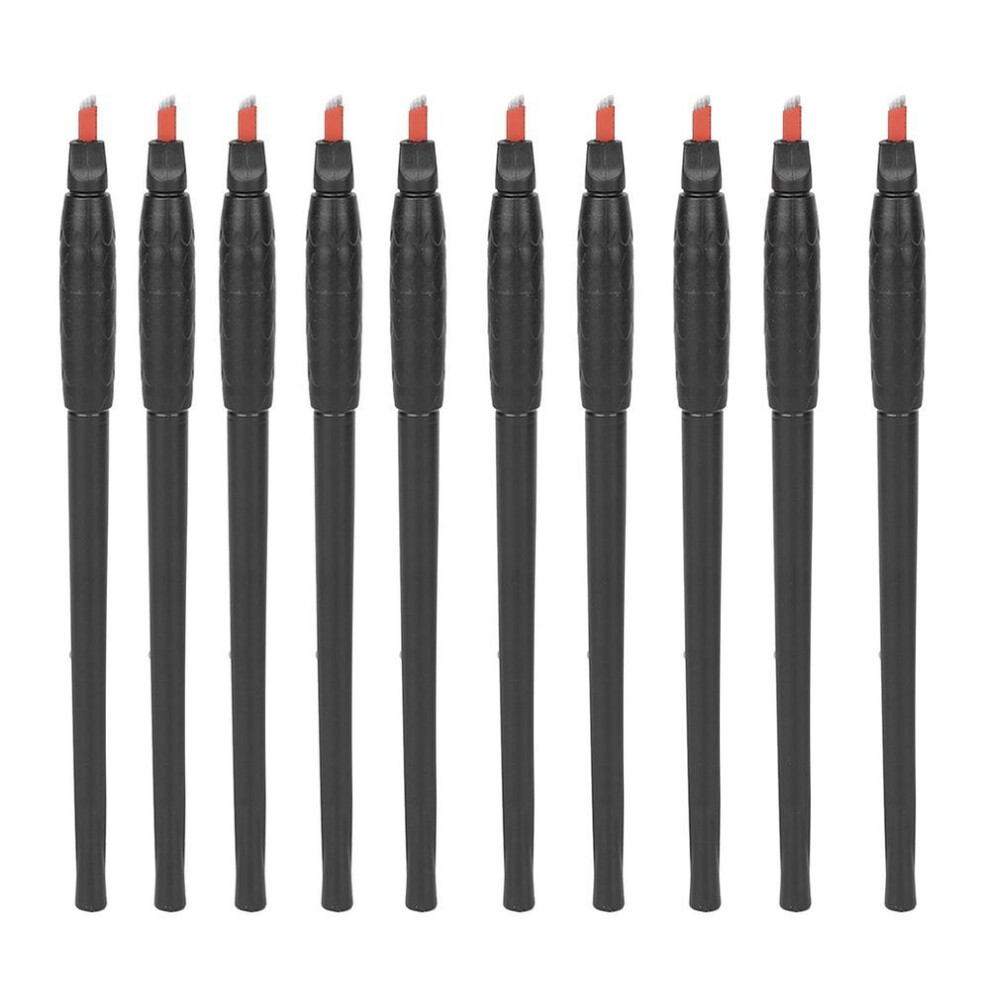 10pcs 12f Microblading Pen Home Salon Ergonomic Disposable Manual Eyebrow Eyeliner Lips Tattoo Pen