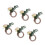 (Light Yellow) 6Pcs Serviette Buckles Silk Flower Napkin Rings Dinner Table Wedding Tableware 3