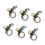 (Light Yellow) 6Pcs Serviette Buckles Silk Flower Napkin Rings Dinner Table Wedding Tableware 2