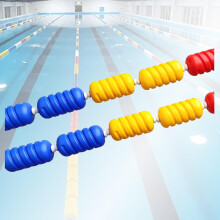 Floating dividing line for pools, 3.3 to 60ft antiwave rope, nylon 18m/60ft