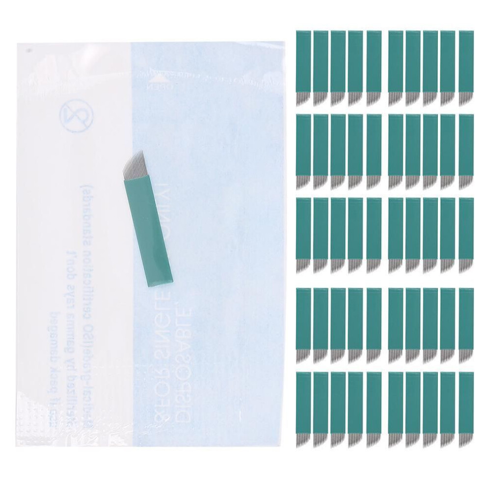 Microblading Needle Blade Manual Eyebrow Tattoo Pen Supplies For Permanent Makeup18 Pins