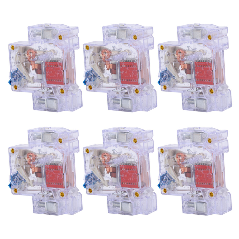 12Pcs Dz47-63 1P 6-63A Transparent Circuit Breaker, Air Switch, Easy Installation 8101329591193