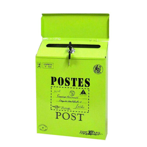 (A)Vintage Retro Wall Mount Mailbox Mail Postal Letter Newspaper Box Waterproof