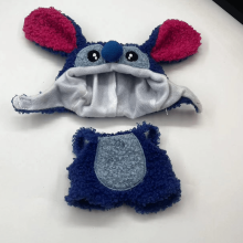 Conjunto de ropa de 2 piezas para monedas de moda de ropa de muñecas Labubu Stitch, accesorios de ropa de muñecas, juguete de muñecas