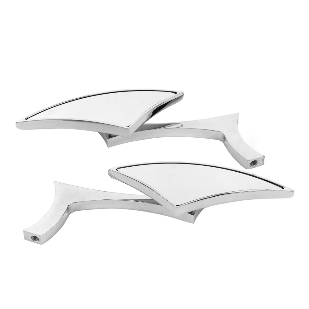 2Pcs Chrome Motorcycle Rearview Mirrors 8Mm/10Mm Thread Alloy 9421329597339