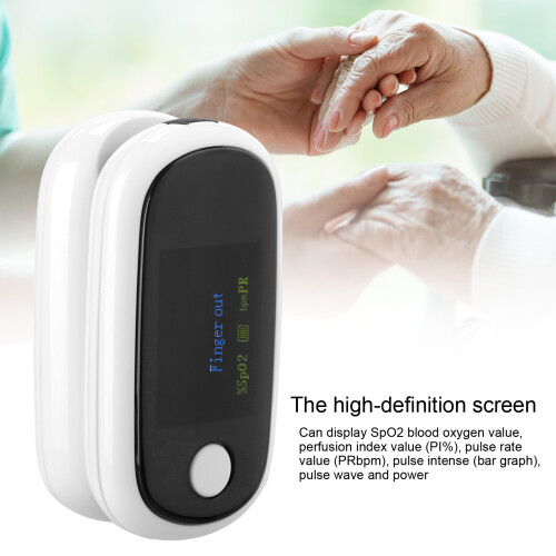 Rechargeable Fingertip Pulse Oximeter with Digital Display White 2
