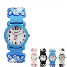 (Blue) Children's Watch Cartoon Girl Watch Waterproof 3D Cute Cartoon Toy Watch