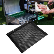 BBQ Grill Mesh Bag PTFE Non-Stick Heat Resistant 27x22cm Black