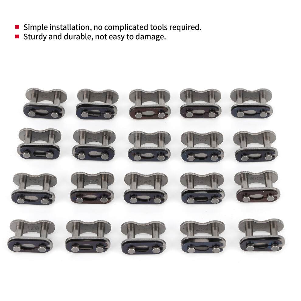 20Pcs 420 Chain Master Links For 50Cc To 125Cc Pit Bikes And Dirt Vehicles 8481329612815