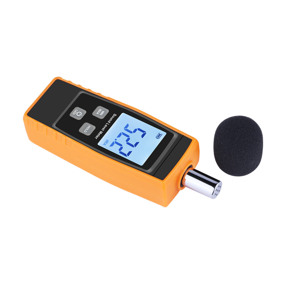 Portable 30-130Dba Sound Level Meter With Lcd Backlight Display 4371329613711