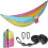(Pink Gray) Nylon Outdoor Hammock Camping Leisure Swing Hanging Hammock 2