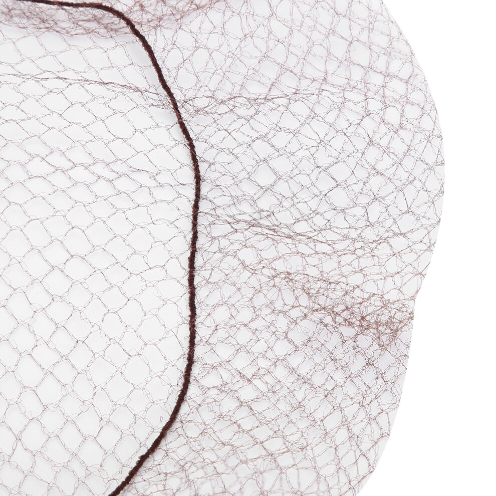 144pcs Nylon Disposable Wig Cap Hair Mesh Net for Salon Home Dark Brown UK