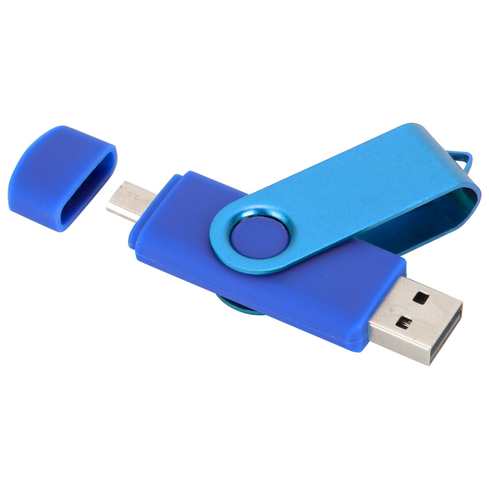 32Gb Usb 2.0 Flash Drive Otg Pendrive Aluminum Alloy Blue 8211329621858