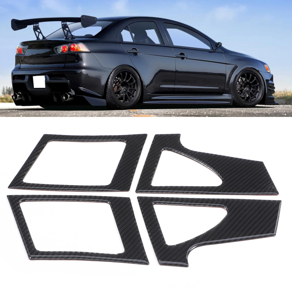 4Pcs Carbon Fiber Dash Vent Trim Fits Mitsubishi Lancer 2008-2016 4631329622329