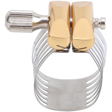 Sax Metal Ligature Clip for Tenor Flute Silver/Gold Stainless Steel