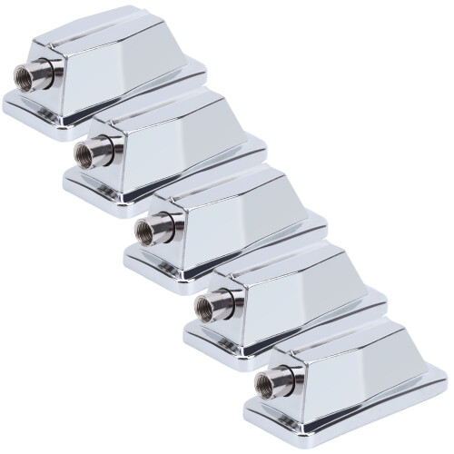 5Pcs Chrome Snare Drum Lug Claw Hooks Rectangular Silver Replacement Parts 1
